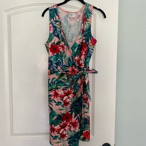 Tropical wrap dress